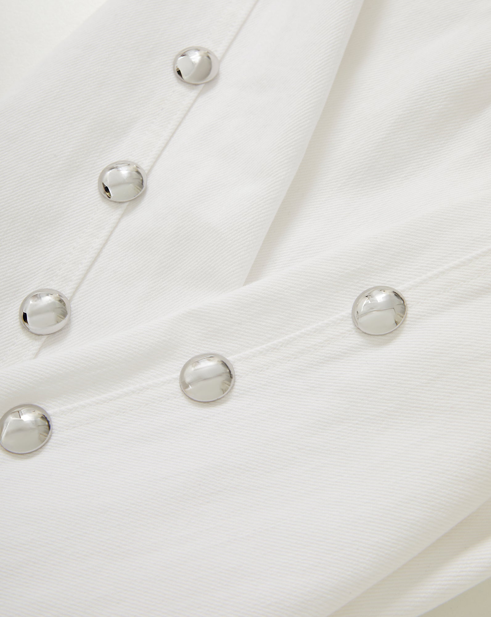 Taylor Studded Wide-Leg Jean in White | Veronica Beard