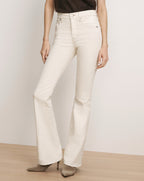Veronica Beard Beverly Skinny-Flare Jean - Ecru