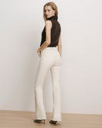 Veronica Beard Beverly Skinny-Flare Jean - Ecru