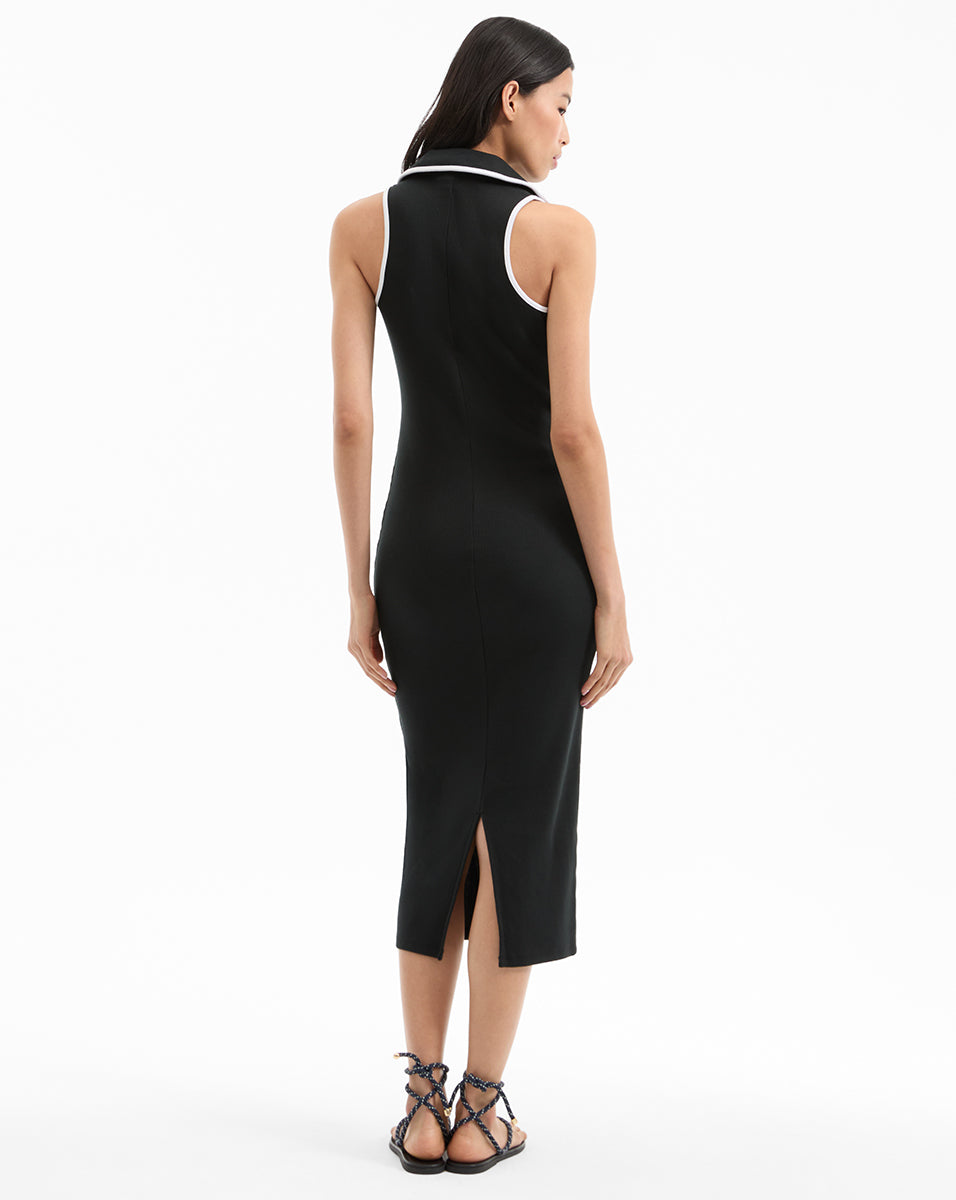 Darien Polo Dress in Black | Veronica Beard