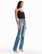 Veronica Beard Beverly Skinny-Flare Jean - Ripple Dust