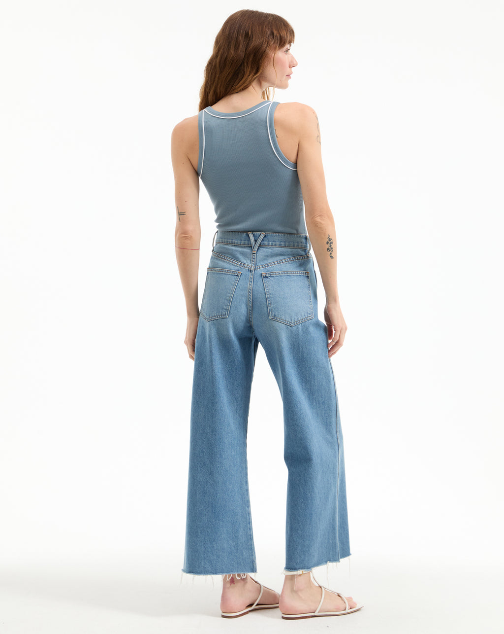 Veronica Beard Birke Scoop-Neck Tank Top - Lake Mist