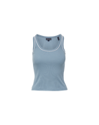 Veronica Beard Birke Scoop-Neck Tank Top - Lake Mist