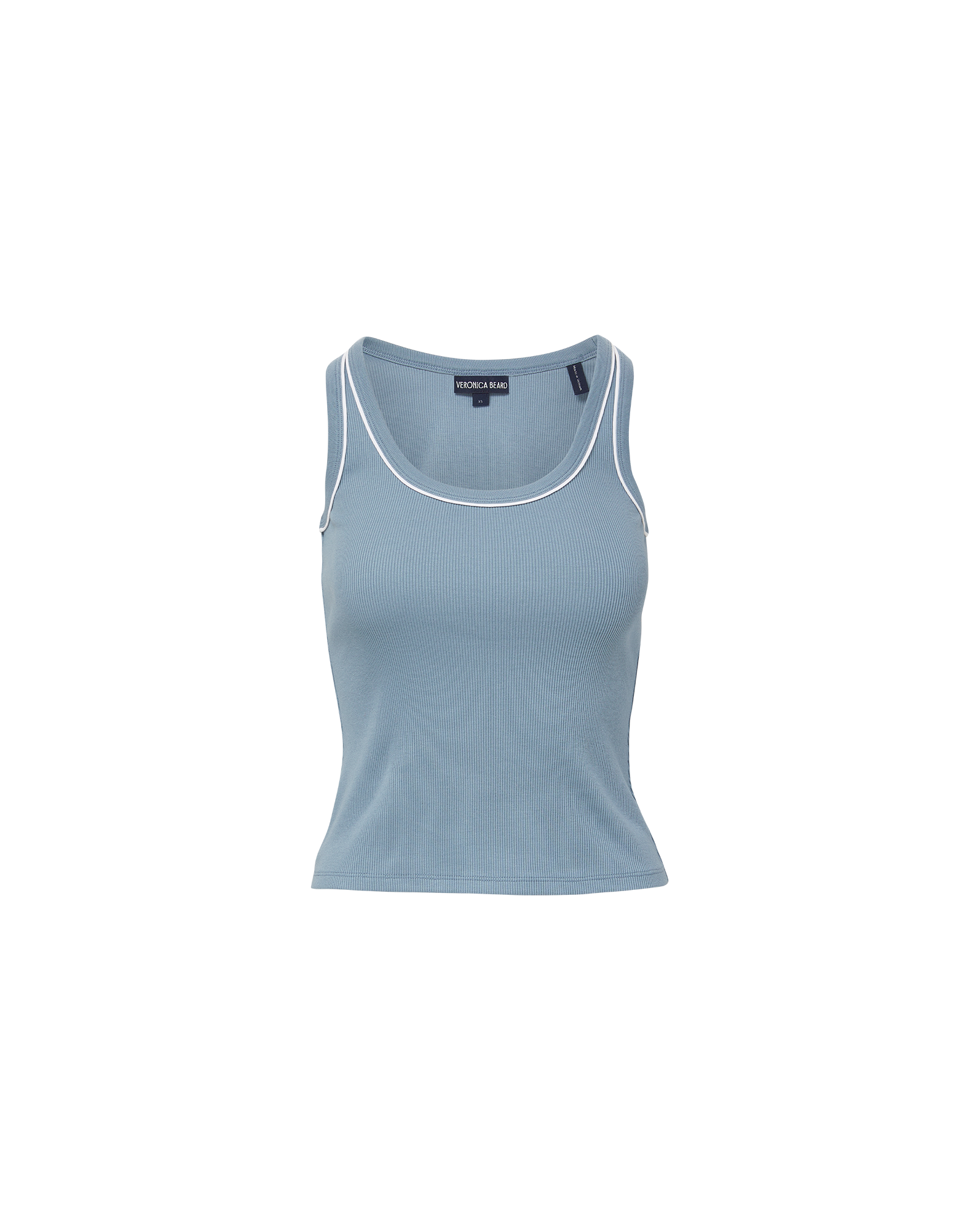 Veronica Beard Birke Scoop-Neck Tank Top - Lake Mist