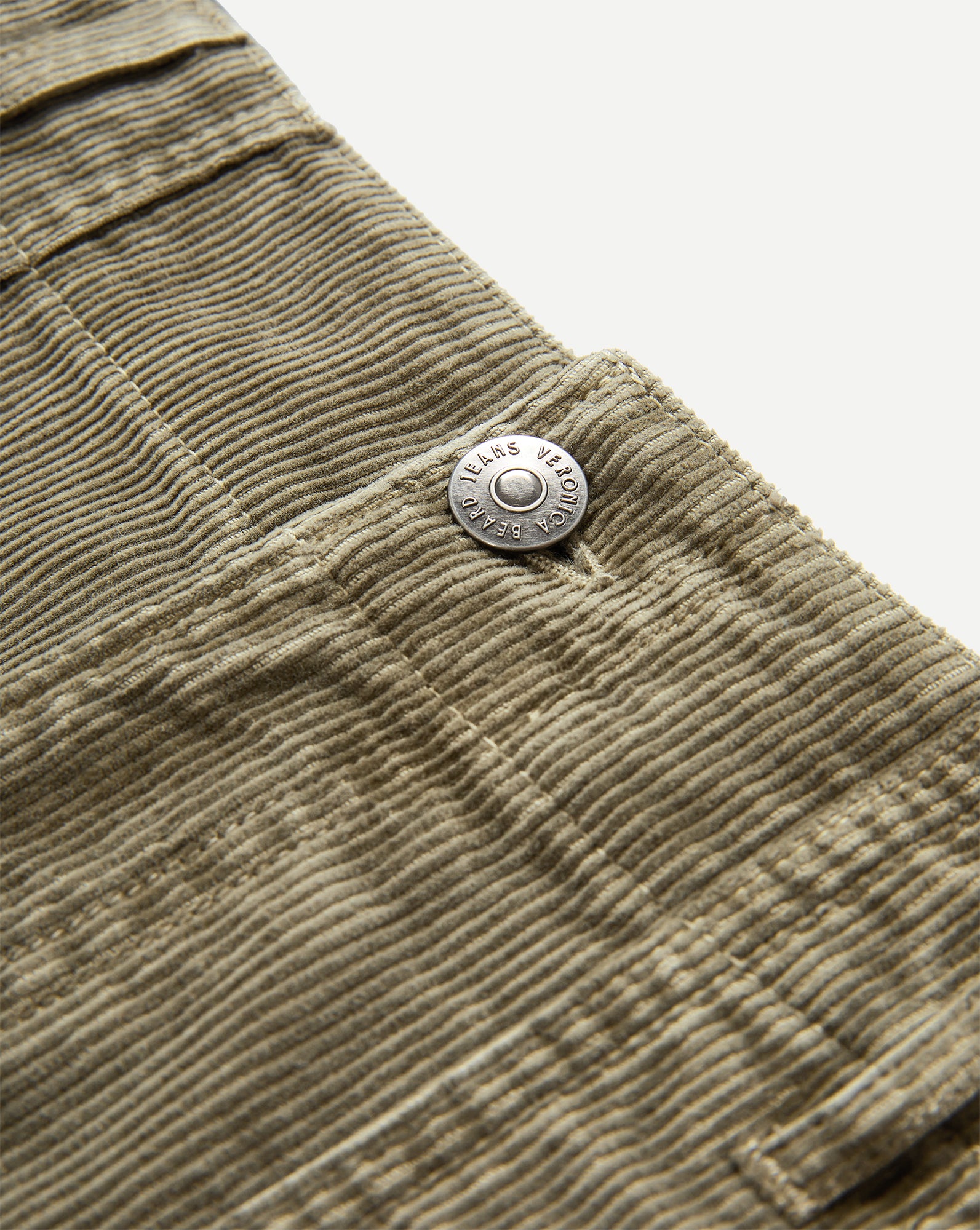 Sally Corduroy Shorts in Stone Army Green | Veronica Beard