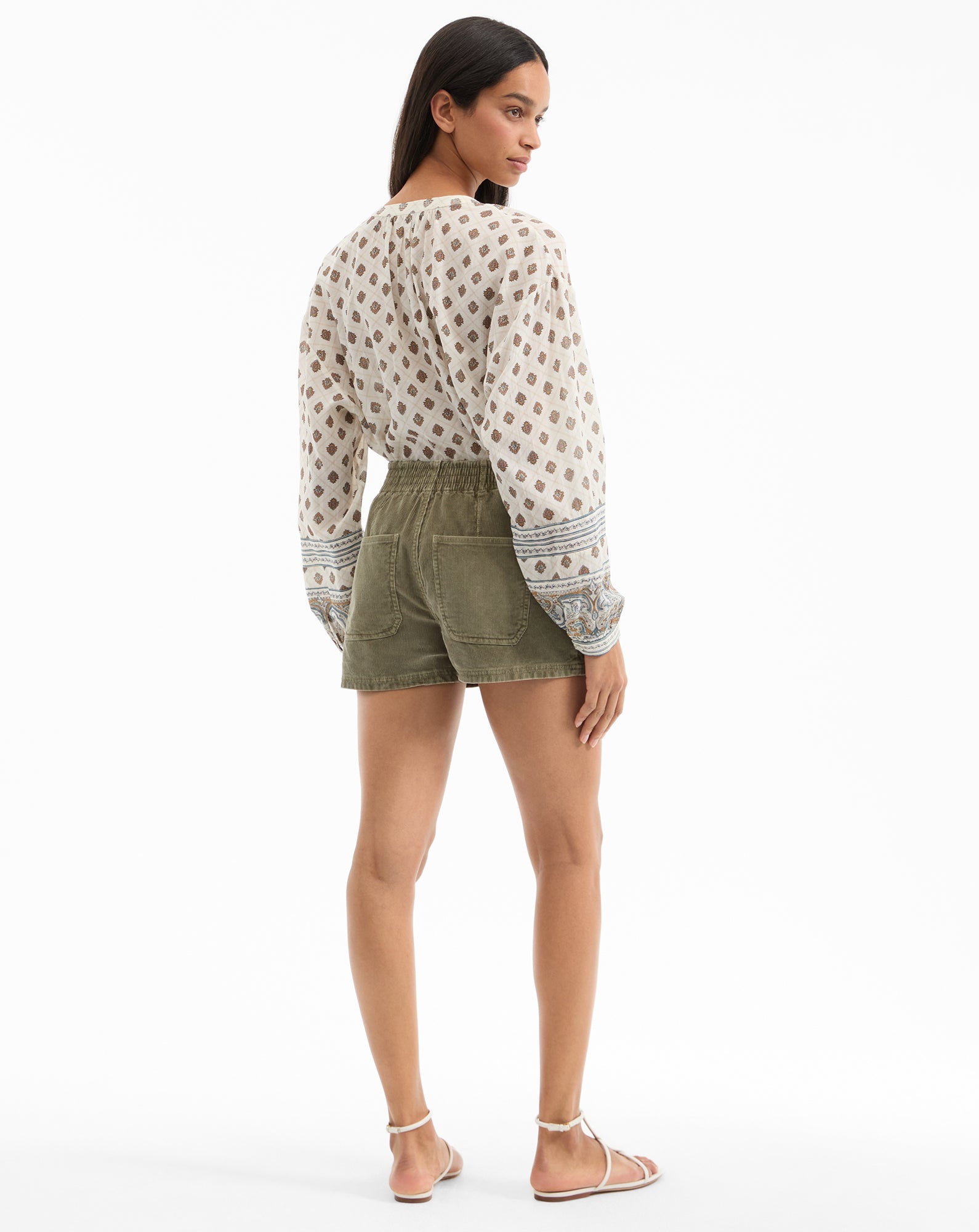 Veronica Beard Sally Corduroy Short - Stone Army