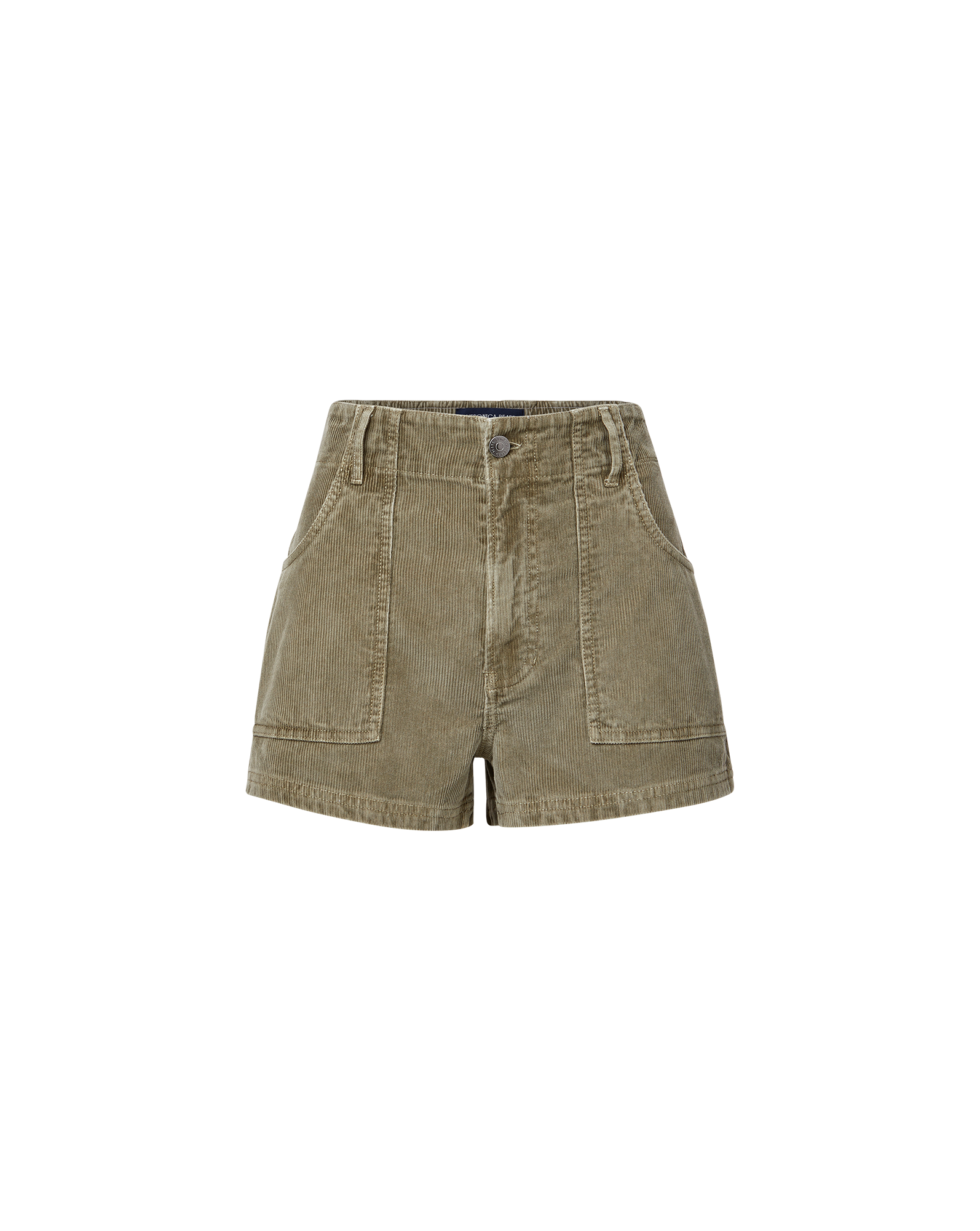 Sally Corduroy Shorts in Stone Army Green | Veronica Beard