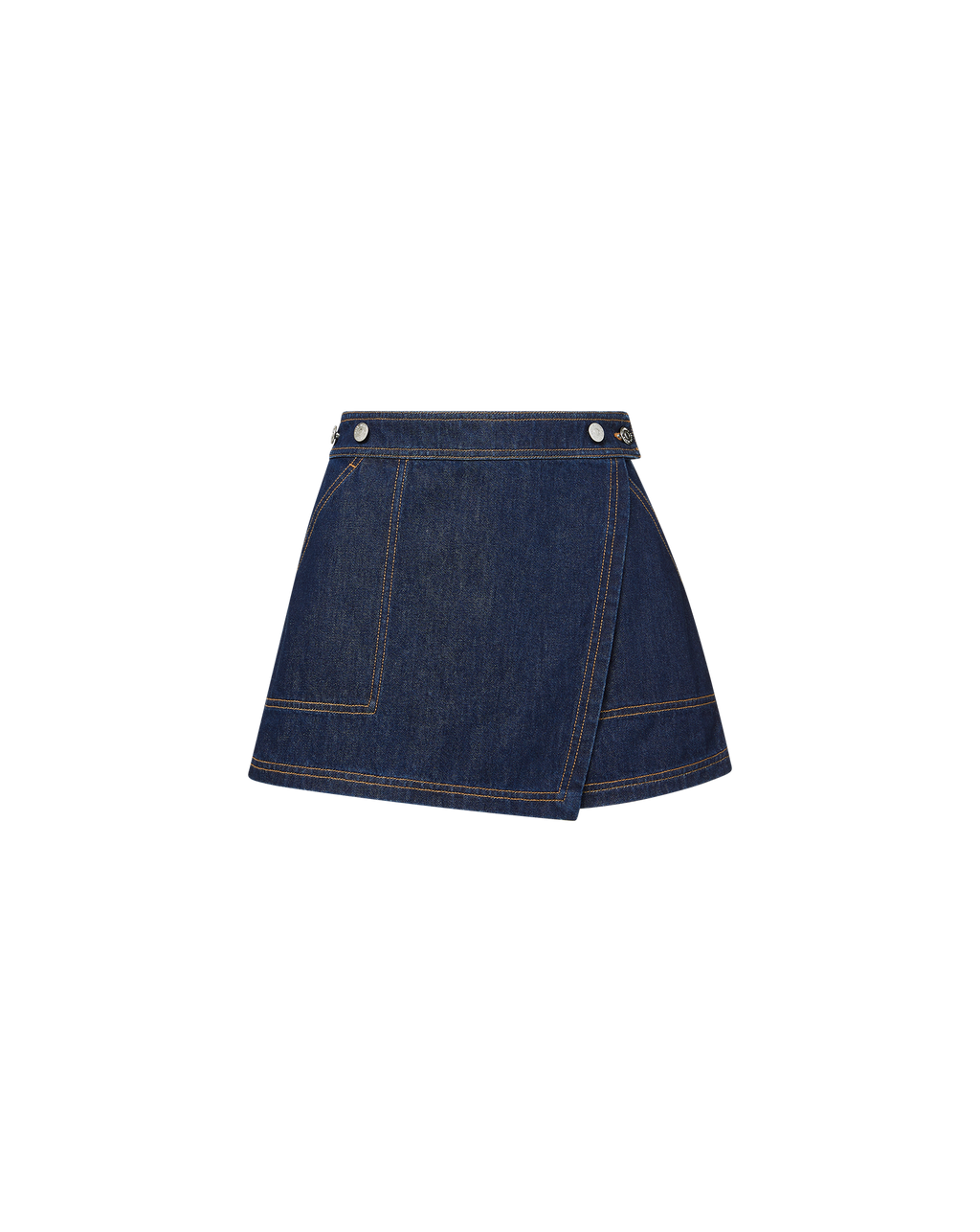 Veronica Beard Winslet Denim Skort - Indigo Rinse