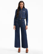 Veronica Beard Patty Cropped Denim Jacket