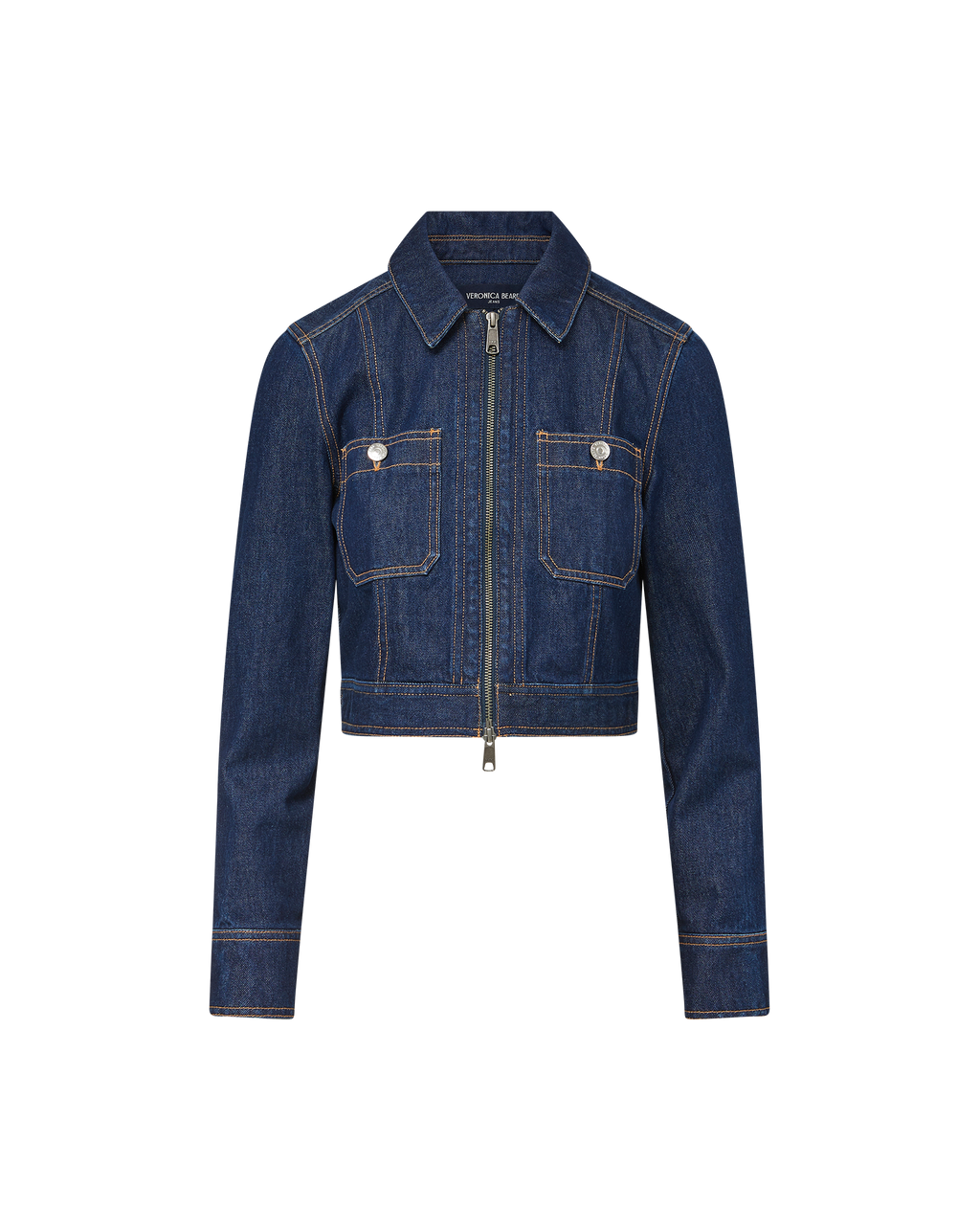 Veronica Beard Patty Cropped Denim Jacket Indigo Rinse