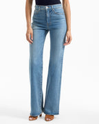 Veronica Beard Crosbie Slim Wide-Leg Jean - Ripple Haze