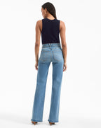 Veronica Beard Crosbie Slim Wide-Leg Jean - Ripple Haze