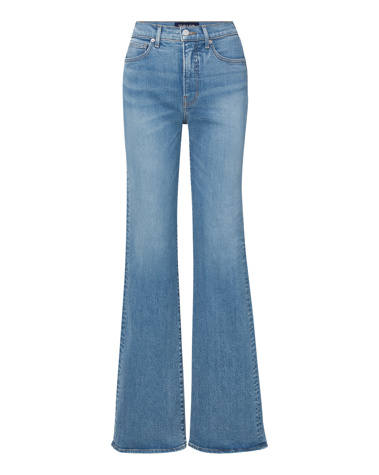 Veronica Beard Crosbie Slim Wide-Leg Jean - Ripple Haze