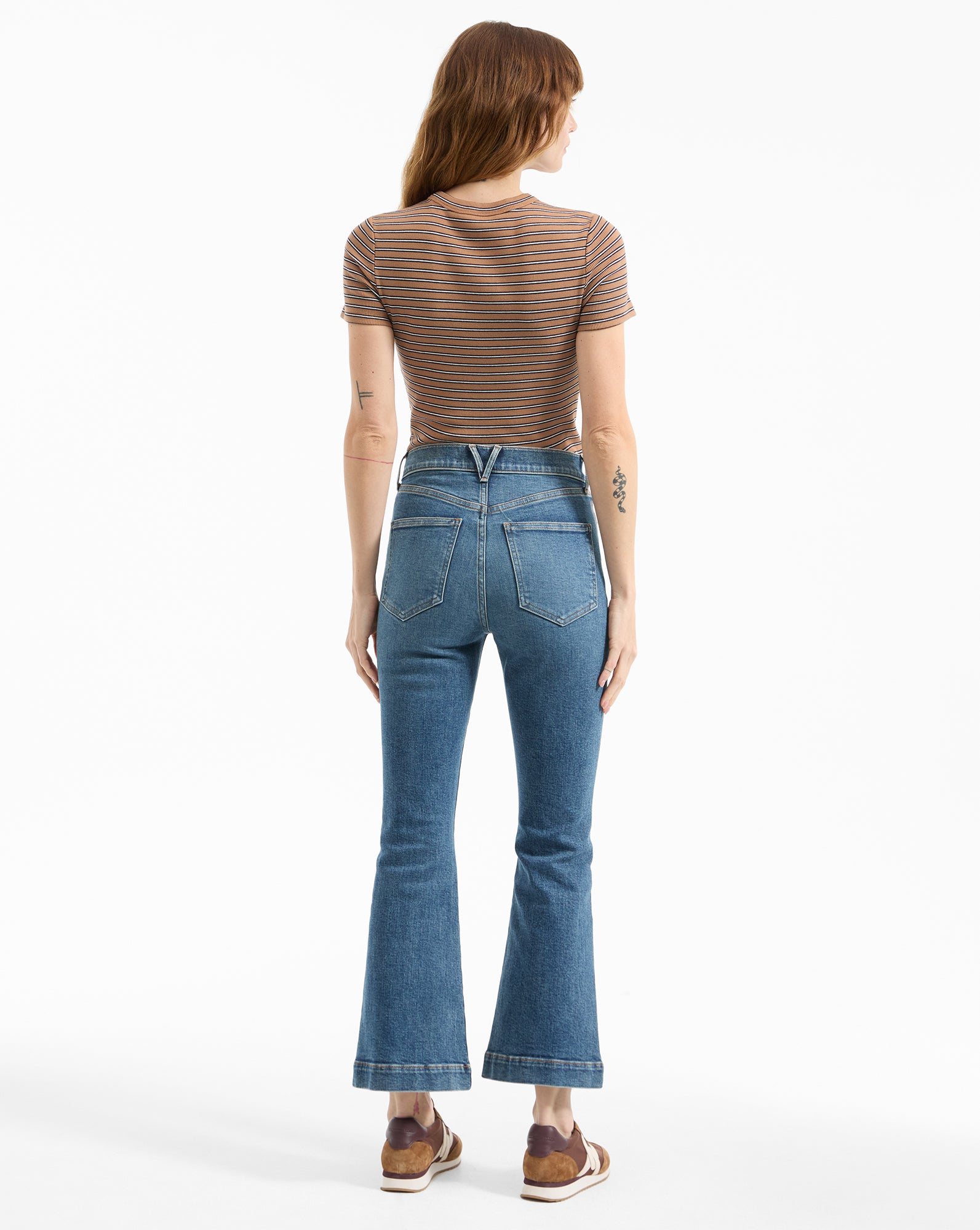 Carson Kick-Flare Jean in Roadside Blue Denim | Veronica Beard