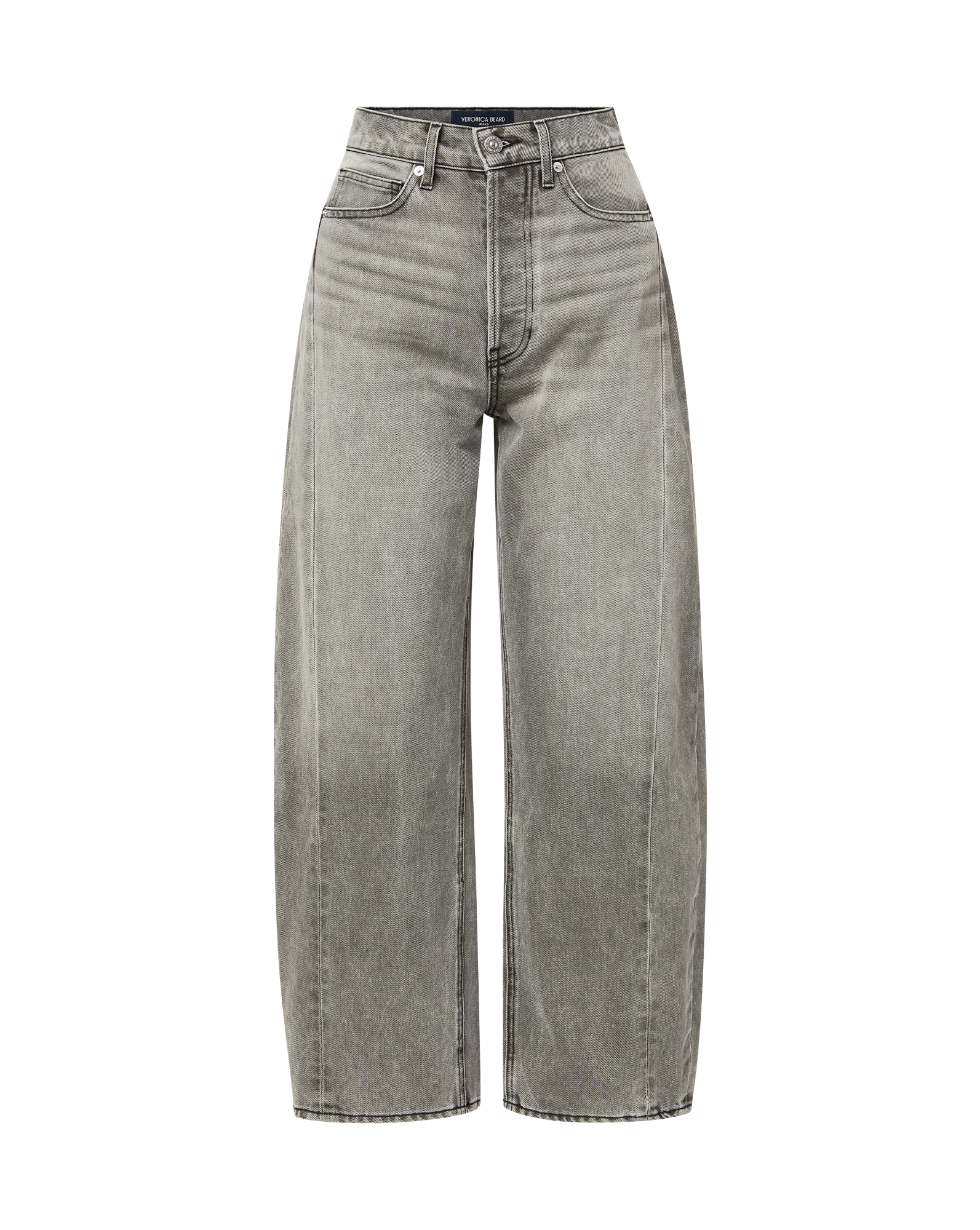 Ryder Barrel Jean in Grey Denim | Veronica Beard