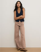 Veronica Beard Hoorne Button-Down Tank Top - Navy