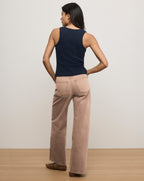 Veronica Beard Hoorne Button-Down Tank Top - Navy