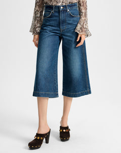Veronica Beard Marlowe Denim Culotte - Bandit