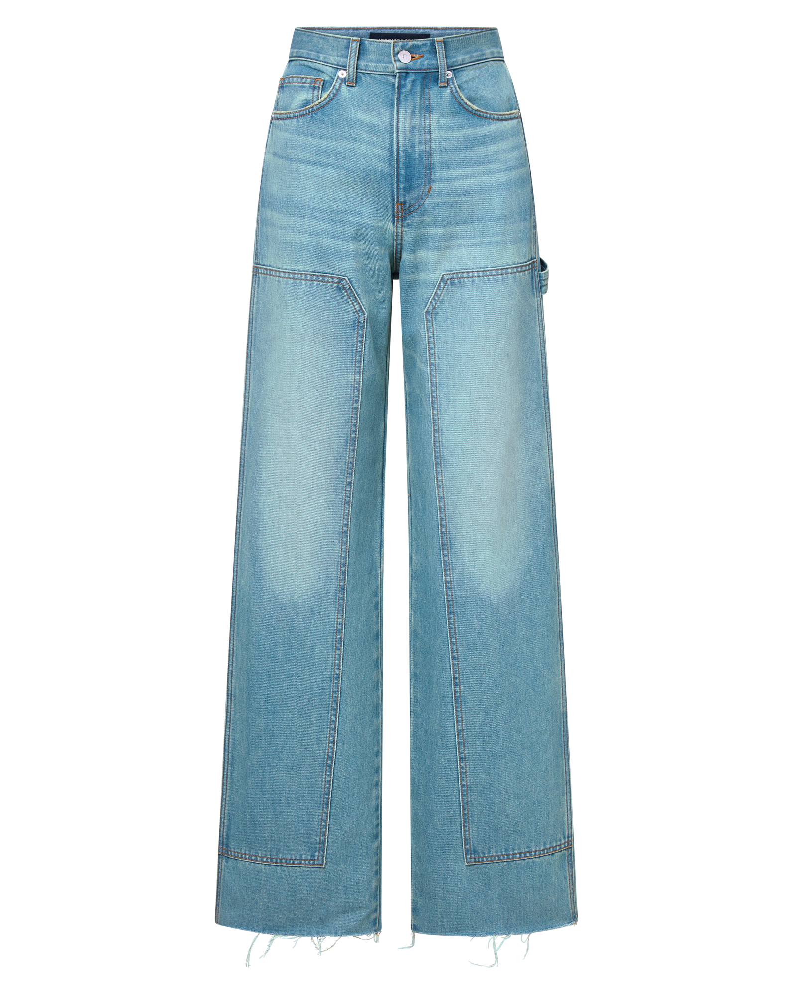 Taylor Wide-Leg Jean with Chaps in Blue Denim
