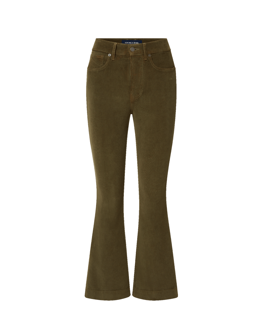 Veronica Beard Carson Corduroy Kick-Flare Pant - Cypress