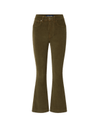 Veronica Beard Carson Corduroy Kick-Flare Pant - Cypress