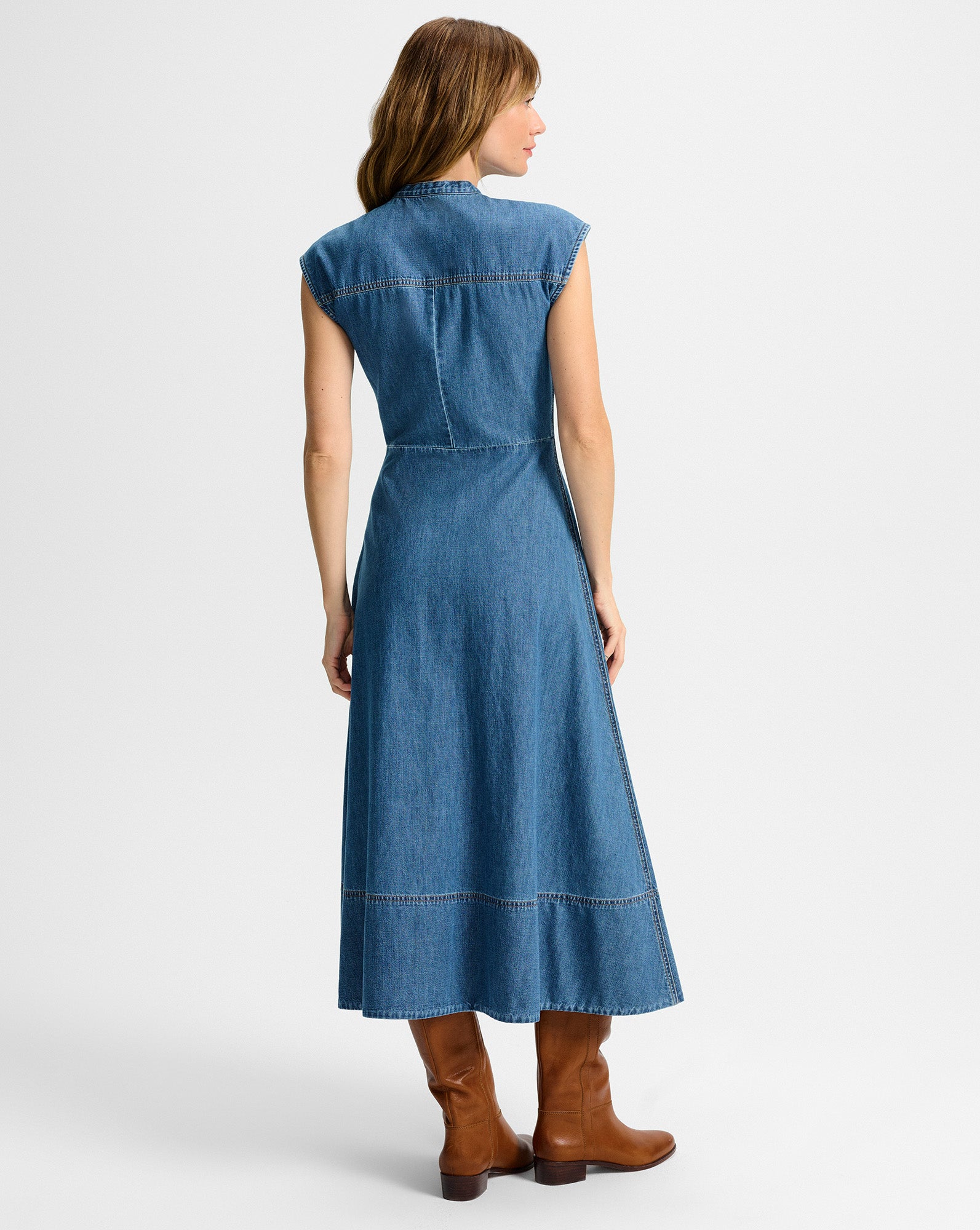 Veronica Beard Honora Denim Midi Shirtdress | Serendipity | Size 0 Veronica Beard Honora Denim Midi Shirtdress | Serendipity | Size 0