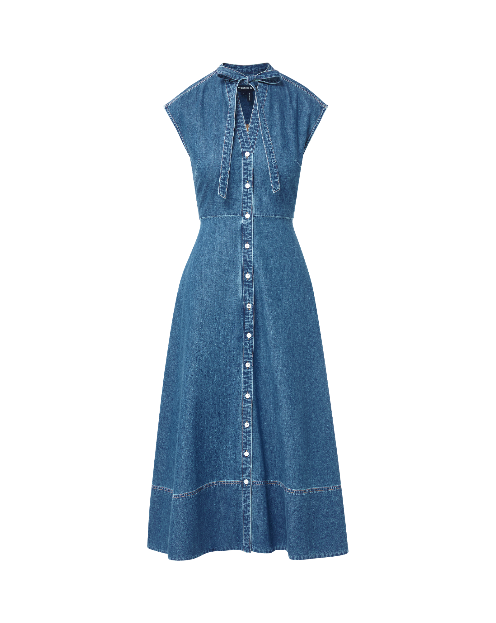 white christmas dresses Veronica Beard Honora Denim Midi Shirtdress | Serendipity