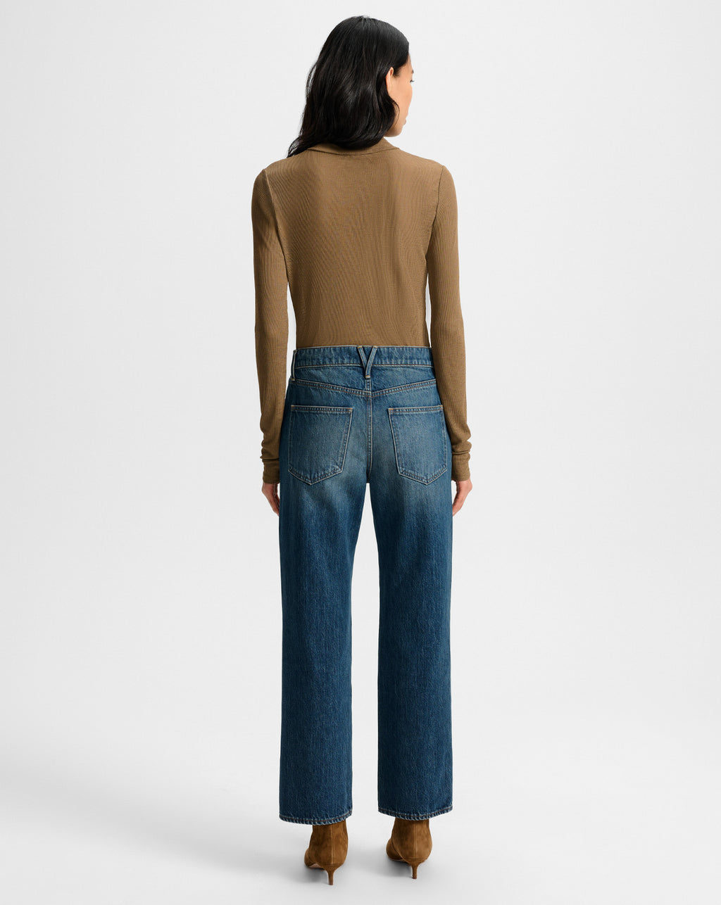 Veronica Beard Leah Straight-Leg Jean - Equinox Blue