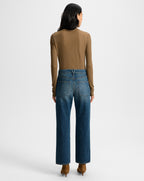 Veronica Beard Leah Straight-Leg Jean - Equinox Blue