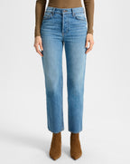 Veronica Beard Leah Straight-Leg Jean - Lakeshore Blush