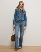Veronica Beard Andrea Denim Jacket - French Kiss