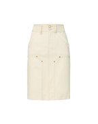 Veronica Beard Rian Denim Midi Skirt - Ecru