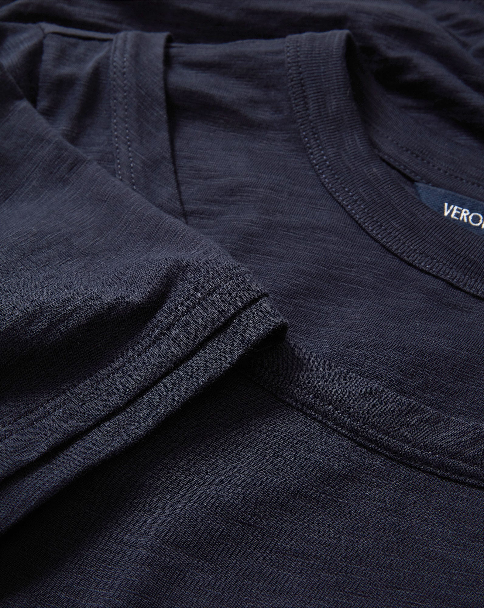 Veronica Beard Damian Double-Collar T-Shirt - Navy