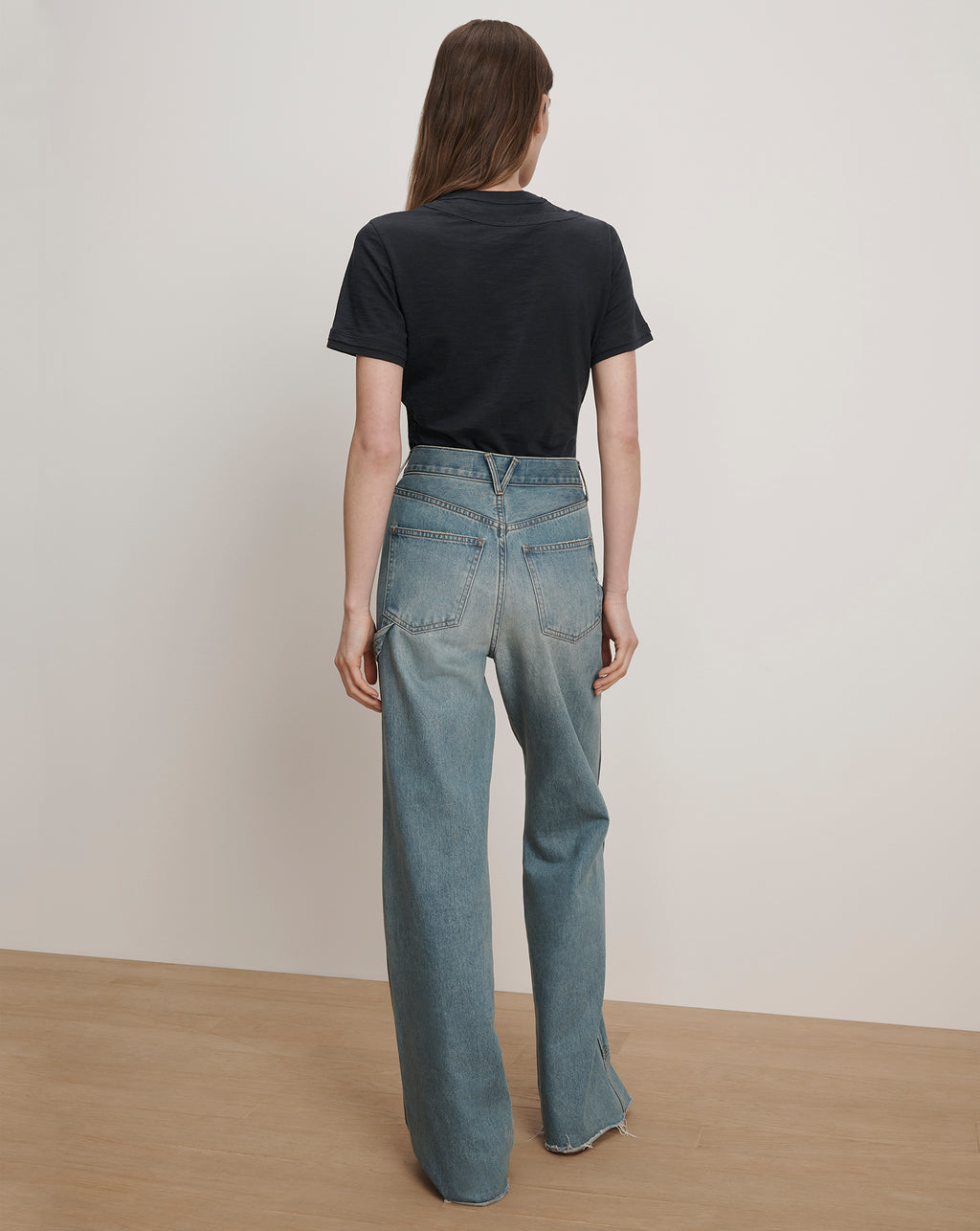 Veronica Beard Damian Double-Collar T-Shirt - Navy