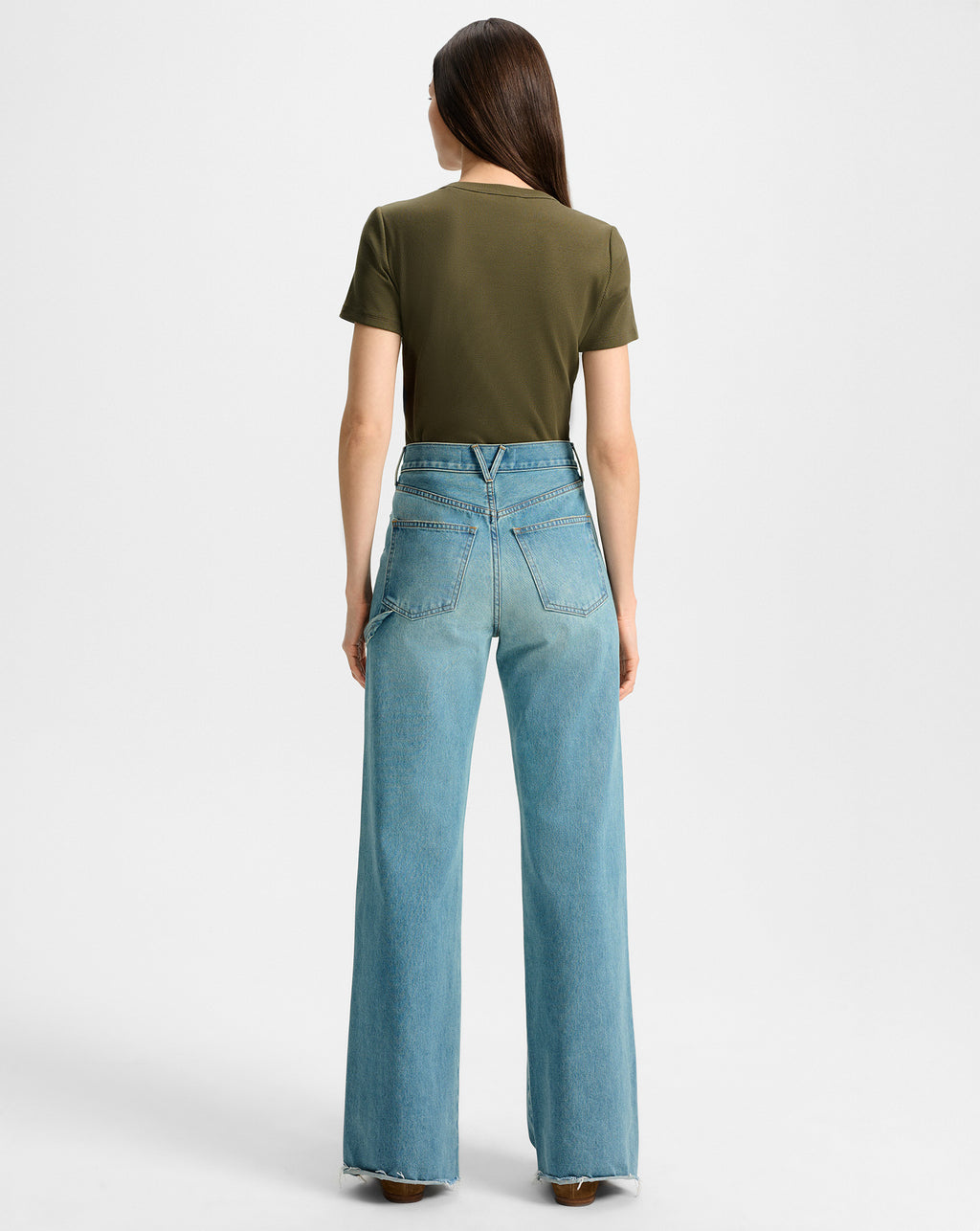 Veronica Beard Dilia Button-Down T-Shirt - Cypress