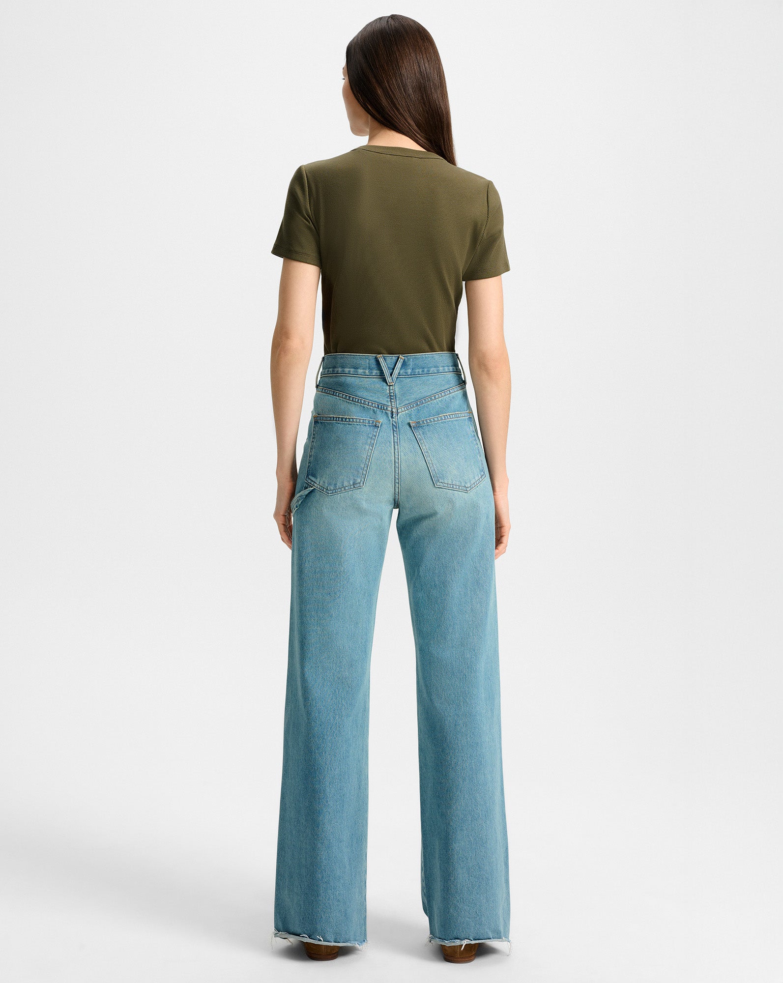 Veronica Beard Dilia Button-Down T-Shirt - Cypress
