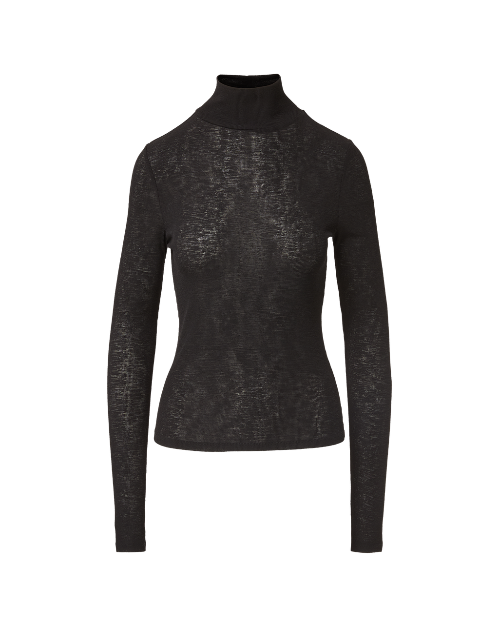 Veronica Beard Wyeth Ribbed Turtleneck Top Black
