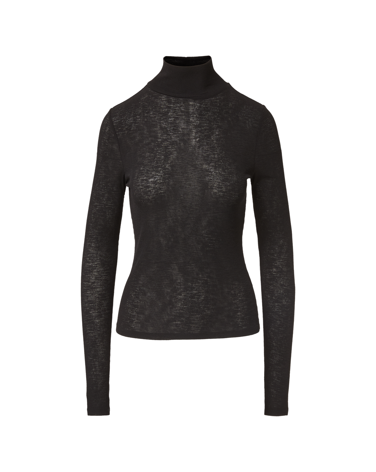 Wyeth Ribbed Turtleneck Top in Black | Veronica Beard