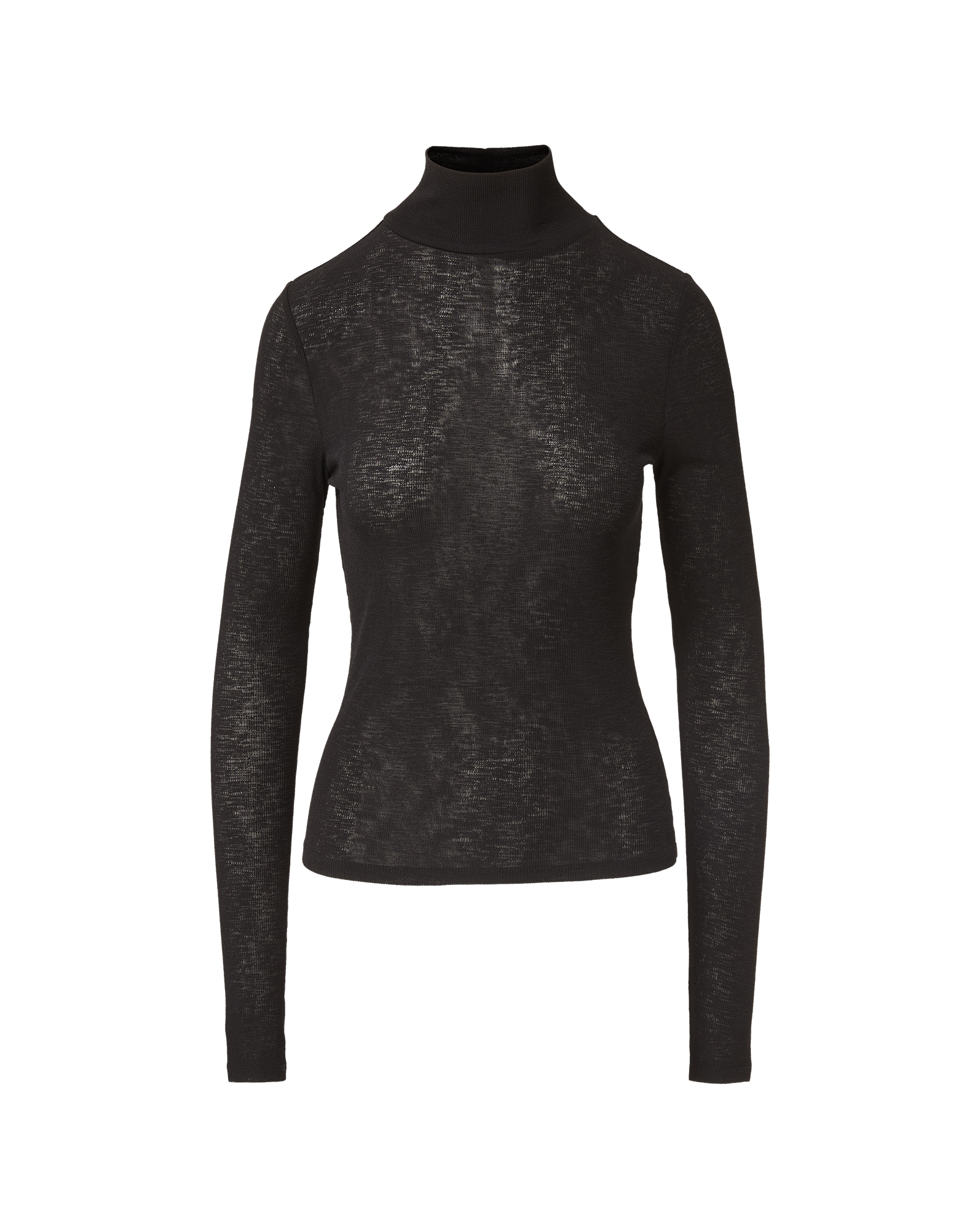 Wyeth Ribbed Turtleneck Top in Black | Veronica Beard