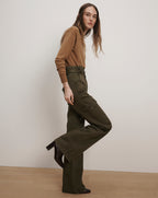 Veronica Beard Damara Wide-Leg Cargo Pant - Cypress