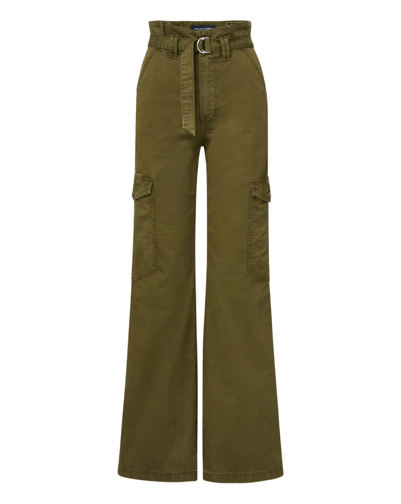 Gracie Suede Flare Pant in Mocha Brown | Veronica Beard
