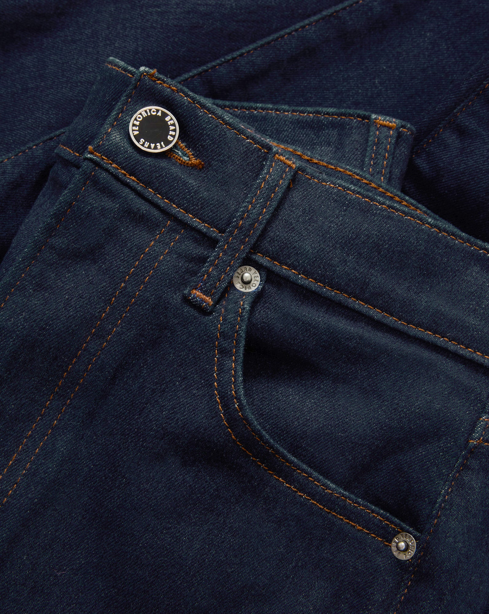 Crosbie Slim Wide-Leg Jean in Indigo Rinse | Veronica Beard