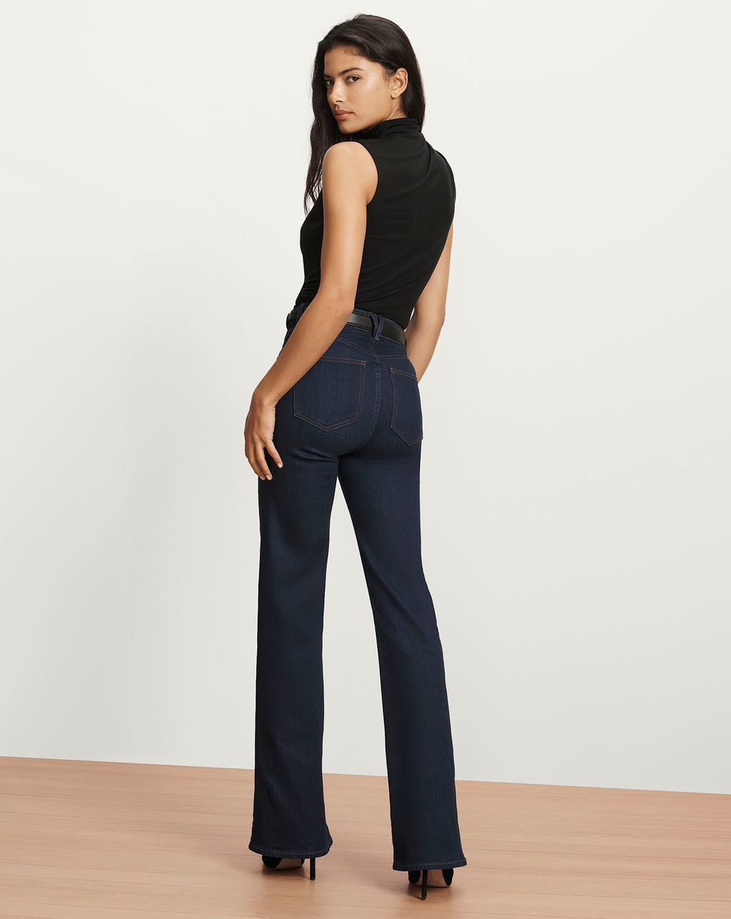 Veronica Beard Crosbie Slim Wide-Leg Jean - Indigo Rinse