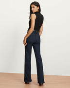 Veronica Beard Crosbie Slim Wide-Leg Jean - Indigo Rinse