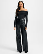 Veronica Beard Kasey Wide-Leg Pant - Black
