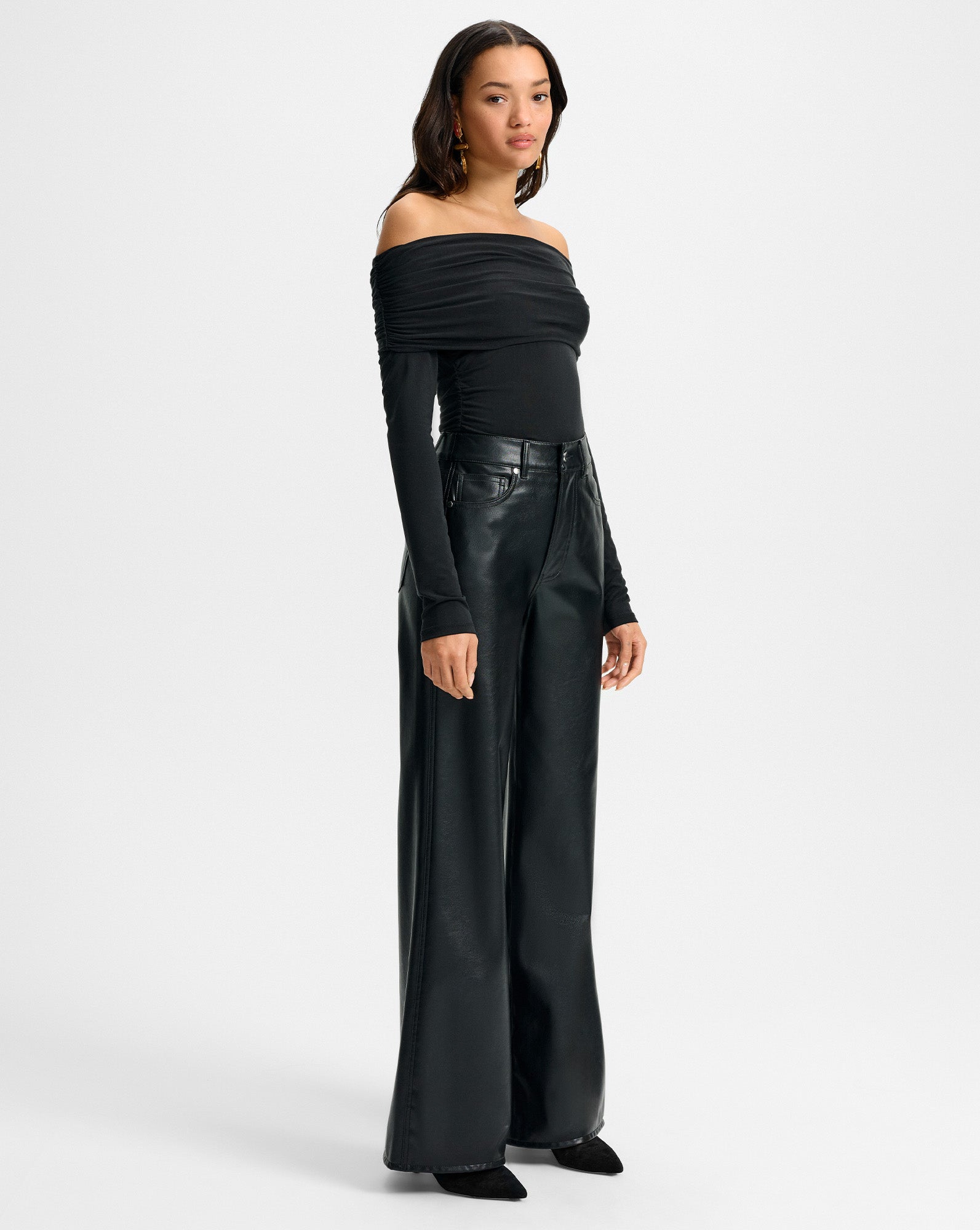 Veronica Beard Kasey Wide-Leg Pant - Black