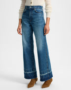 Veronica Beard Taylor Wide-Leg Jean - City Blast