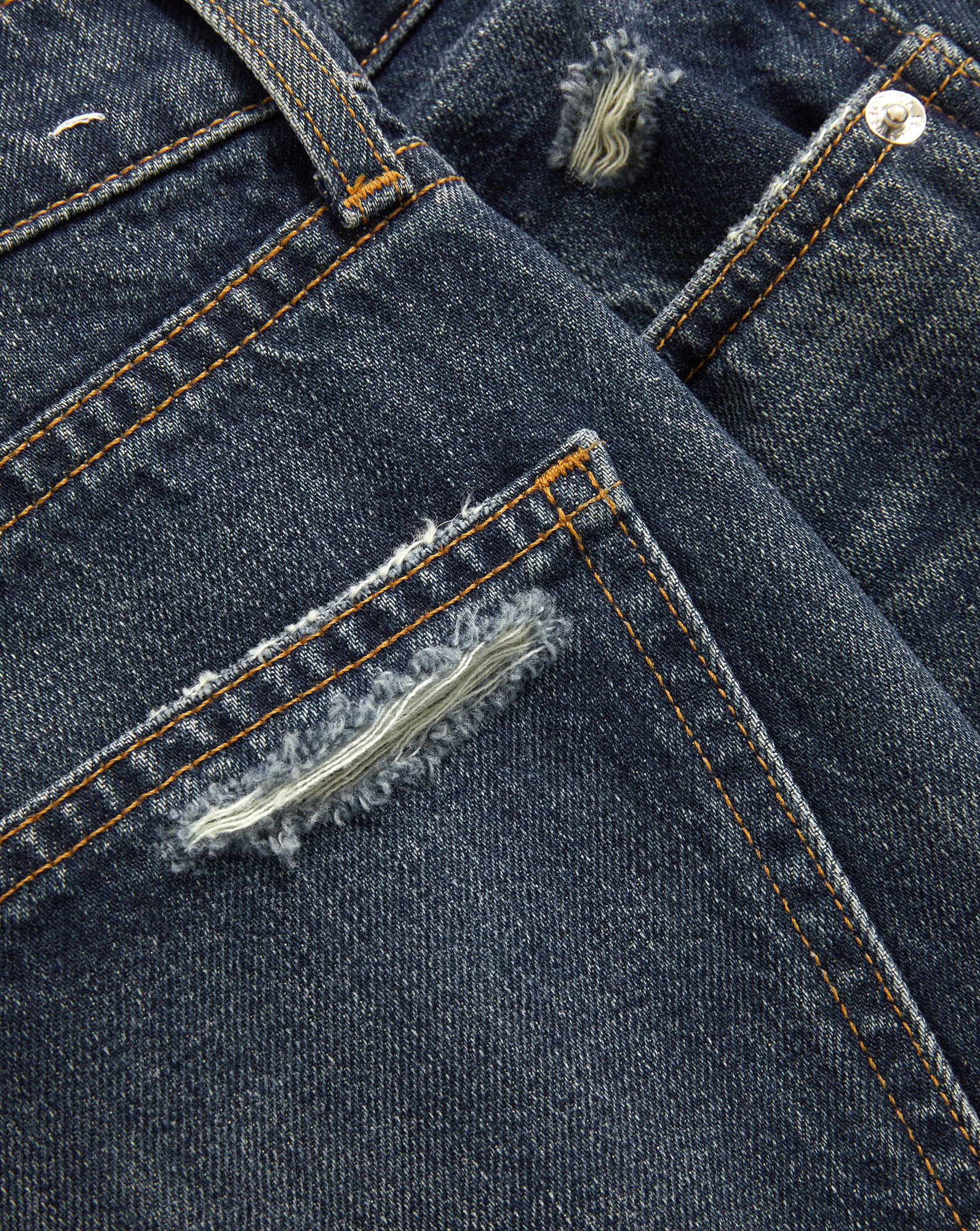 Dylan Distressed Straight-Leg Jean in Medium Wash | Veronica Beard