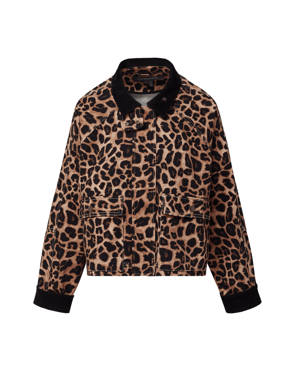 Veronica Beard Arlo Leopard Chore Jacket - Washed Leopard