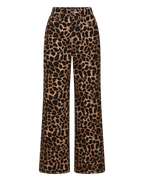 Veronica Beard Taylor Leopard Wide-Leg Jean - Washed Leopard